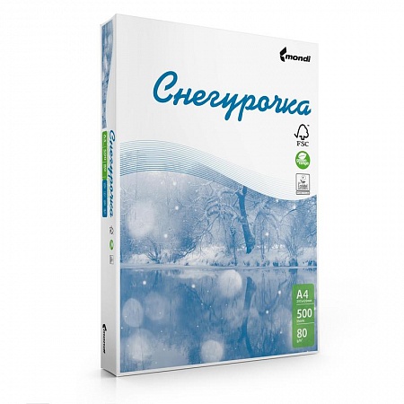 Бумага для офисной техники Снегурочка (А4, 80 г/кв.м, белизна 146% CIE, 500 листов)